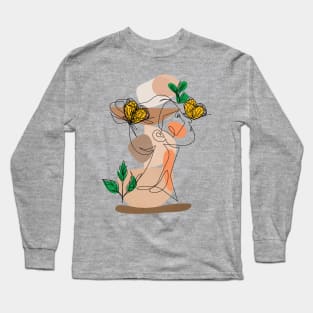 Portrait of a Beautiful Woman |  Positivity Long Sleeve T-Shirt